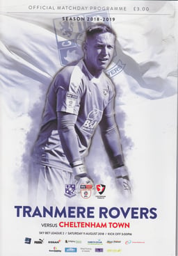 Tranmere Rovers v Cheltenham Match Programme 2018-08-11